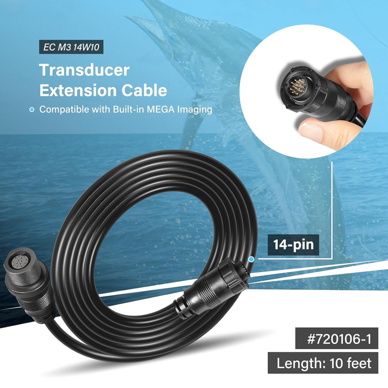 Transducer Extension Cable 10F - Fish Finder Transducer 评论和价格