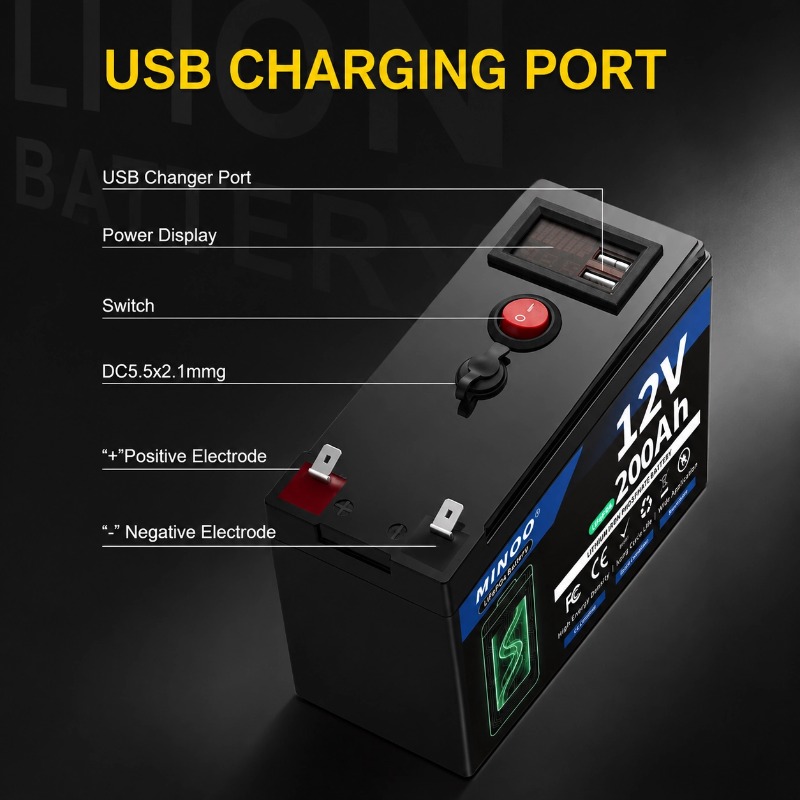 12V 200Ah LiFePO4 Battery Deep - Fish Finder Charger 评论和价格